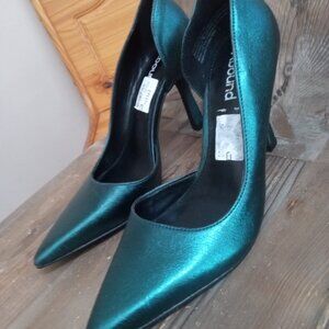 Abound Women's Size 5.5 Abris Metallic Emerald Green pump heels